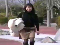 Asian woman in public