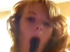 My sweet mouth sucking a sex toy