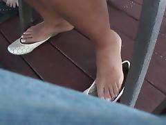 Foot show of 26 year old girl
