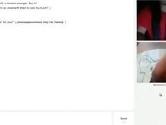 girl plays with her tits and hairy pussy for a stranger on omegle