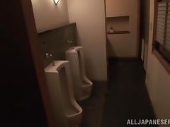 fucked against the urinal