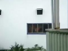 Voyeur captures a couple fucking in the factory, instead of working !!!