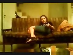 girl makes a sextape with her bf on the sofa