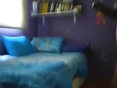Hot ponytailed latina sucks and rides her bf on the bed