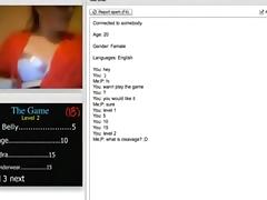 20yo nerdy girl with glasses plays a sex game on chat roulette