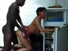 French milf assfucked in the kitchen