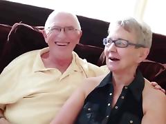 Granny   husband invite a junior stud to fuck her