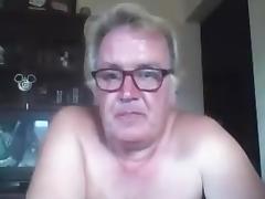 Dad plays naked on cam