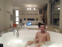 Me jerking off in the jacuzzi and cum for the cam