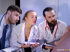 Handsome doctor examines Amirah Adara's dripping hole