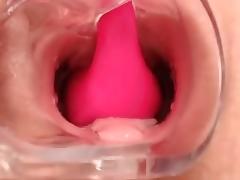 Close up of inside wet jucy pussy POV
