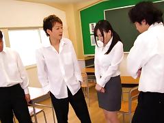 Nozomi Hazuki in Nasty teacher Nozomi Hazuki gets a few big meat poles - AviDolz