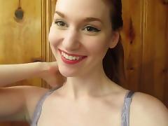 Humble college girl shows her tiny tits on webcam