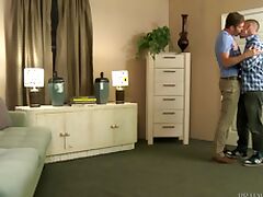 Sexy gay dude is ready for anal sex with Bryan Cole while he moans