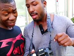 Gay Damian Brooks adores fat and black penis in his mouth and butt