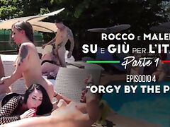 Malena & Christie Dom & Rocco Siffredi & Ste Axe in Orgy by the Pool - RoccoSiffredi