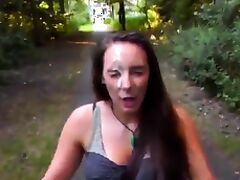 Amazing blowjob in the park