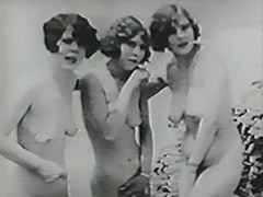 Three Naked Girls and Gloryhole in Beach Cabin 1930