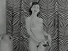 Naked Brunette Dances for Audience 1950