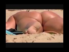 Nude beach Some dudes hot naked wife with a great ass and pear shaped tits sweet shaved pussy is fil