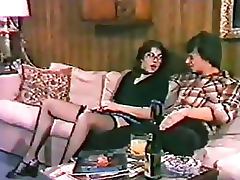 Horny Lesbians Get a Double Penetration and a Creampie in a Hot Vintage Fuck