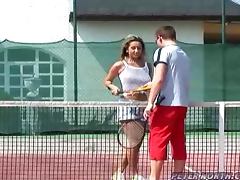 Hot Sex in Tennis Court with Busty Babe Daria Glower