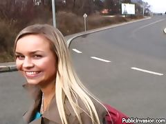 Gorgeous Czech Blonde Amateur Ex Model Takes Dick In Public