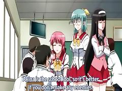 Sensual anime school babe giving her coed a boner