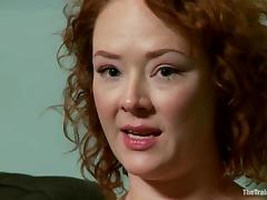 Audrey Hollander the curly redhead girl gets humiliated