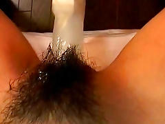 Asian beauty Sayaka Tsutsumi and her hairy snatch