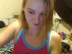 a very cute legal age teenager exposed in webcam!