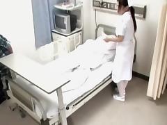 Awesome nurse screwed by her patient in voyeur medical video