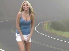 Stunning Alison Angel Flashes Her Curvy Body In The Country Side