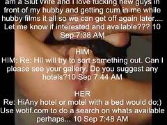 Doxy wife taken to hotel for online fuck date