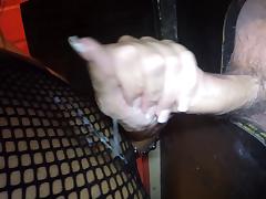 Working coccks for cum at glory hole